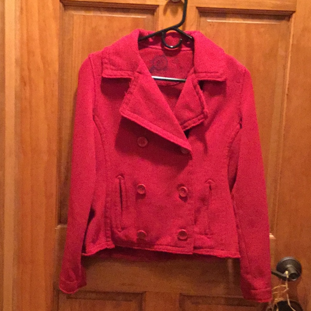 Red fleece jacket by Gap size small